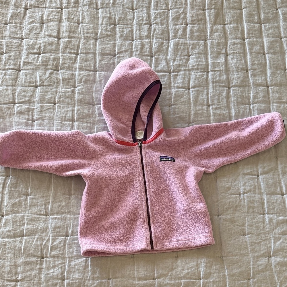 Patagonia Lavender and Coral Fleece Jacket